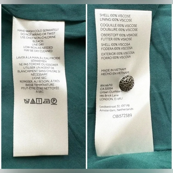 Anthropologie Maeve Green Floral Button Front Shirt Dress Size 8 - Picture 13 of 14